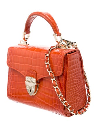 Aspinal of London Embossed Leather Shoulder Bag