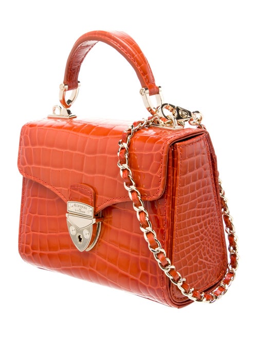 Aspinal of London Embossed Leather Shoulder Bag