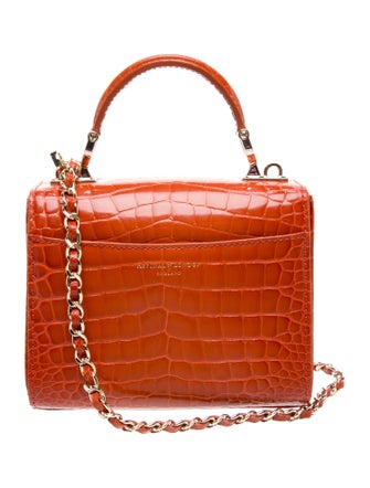 Aspinal of London Embossed Leather Shoulder Bag