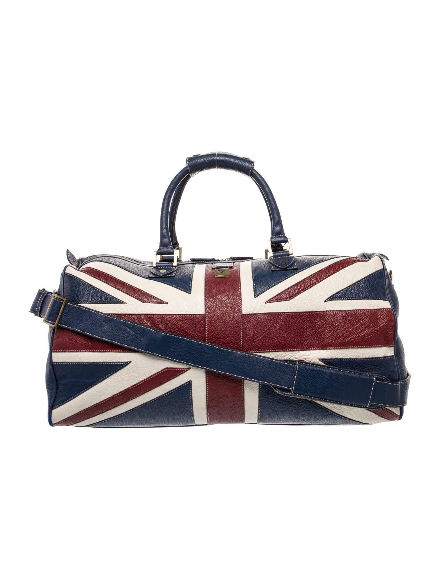 Aspinal of London Leather Brit Duffle Travel Bag