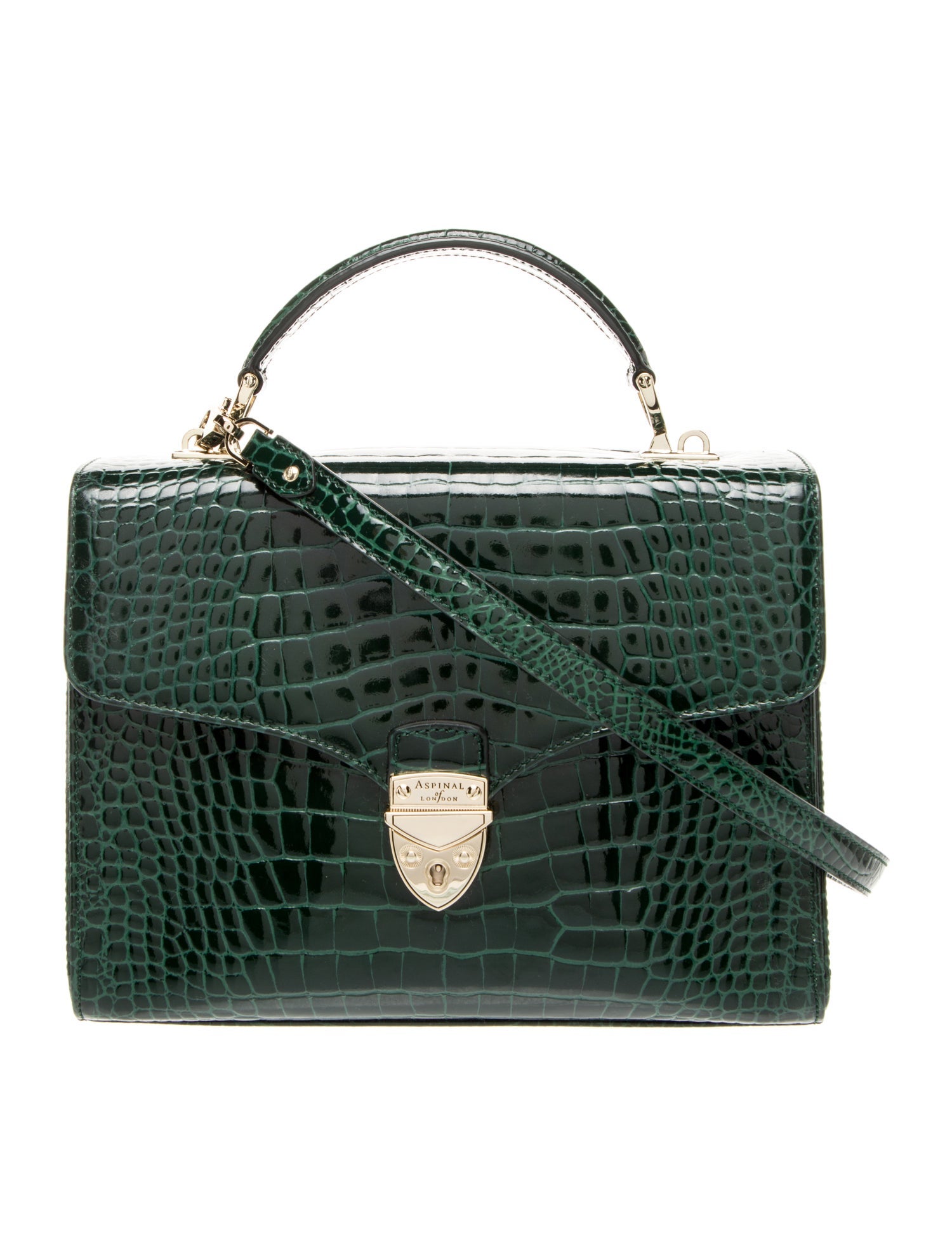 Aspinal of London Embossed Leather Top Handle Bag