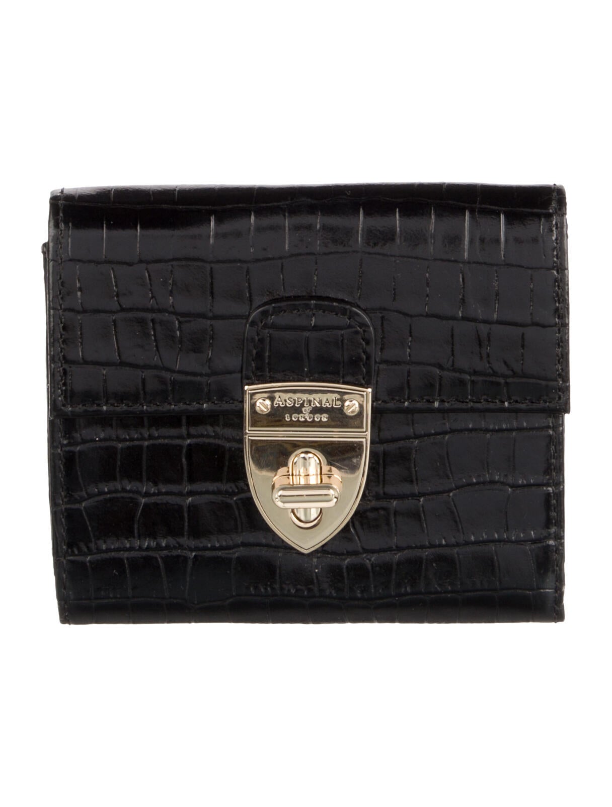 Aspinal of London Embossed Leather Printed Coin Pouch