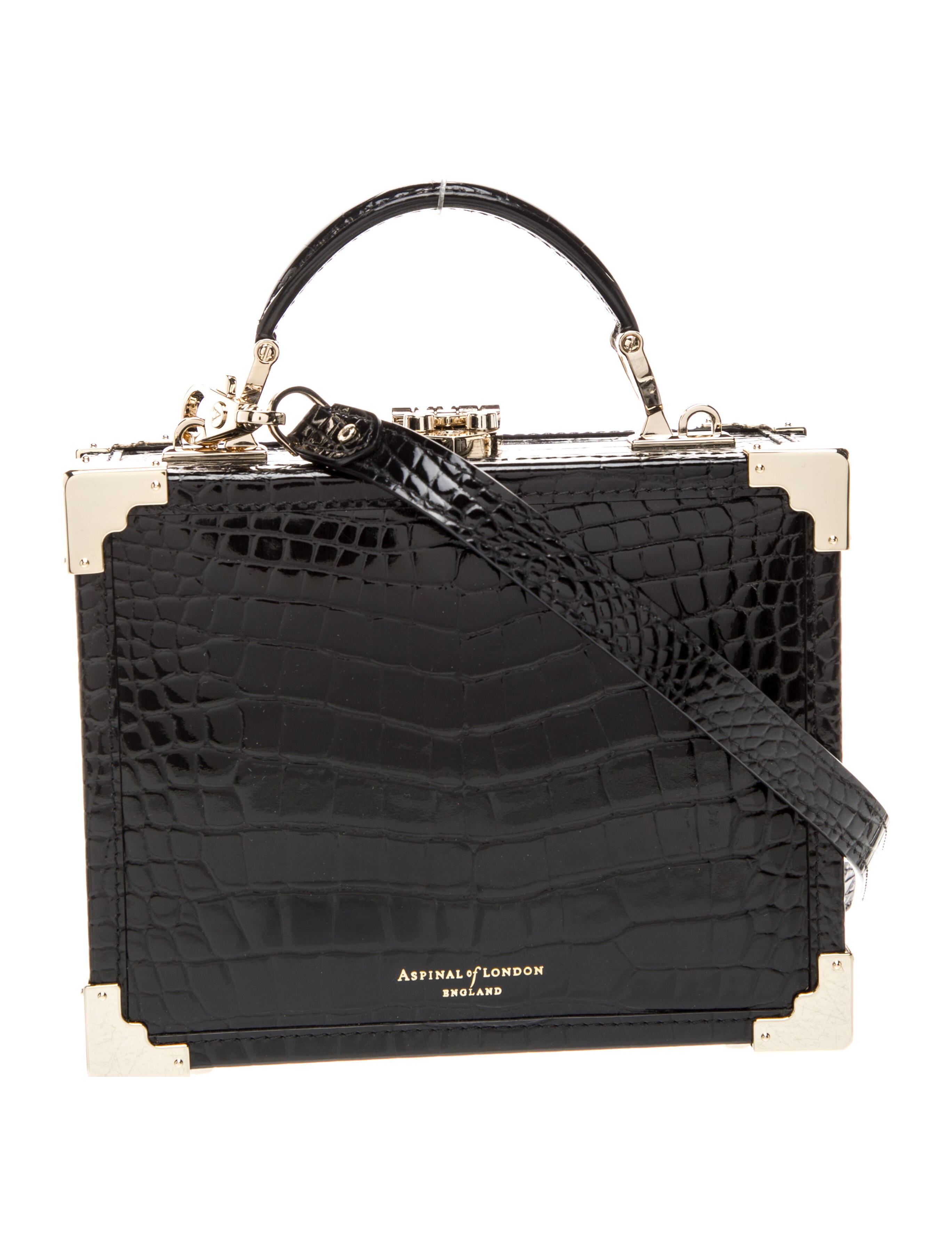 Aspinal of London Embossed Leather Shoulder Bag