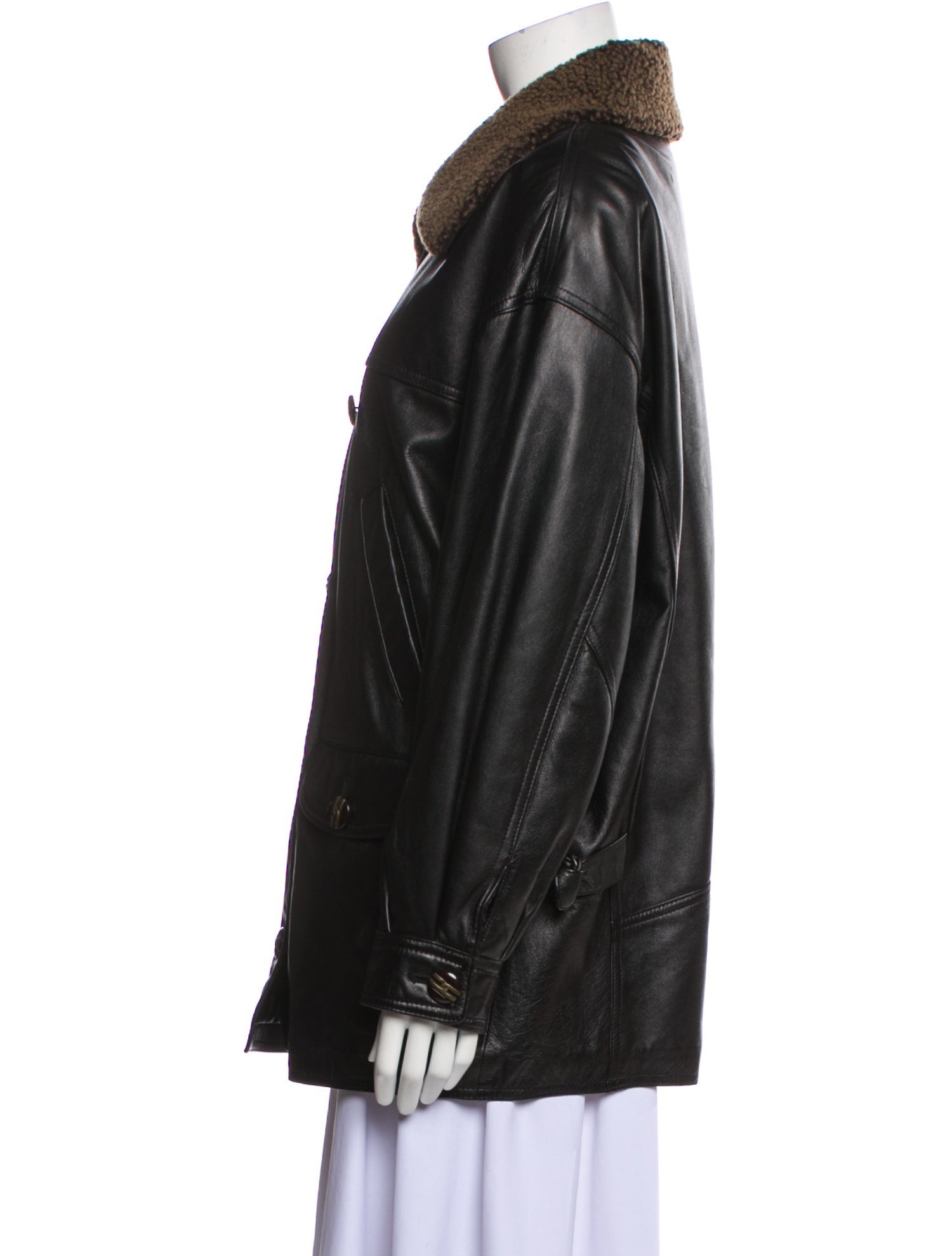 Arnold Scaasi Leather Coat