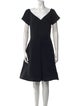 Arnold Scaasi V-Neck Knee-Length Dress