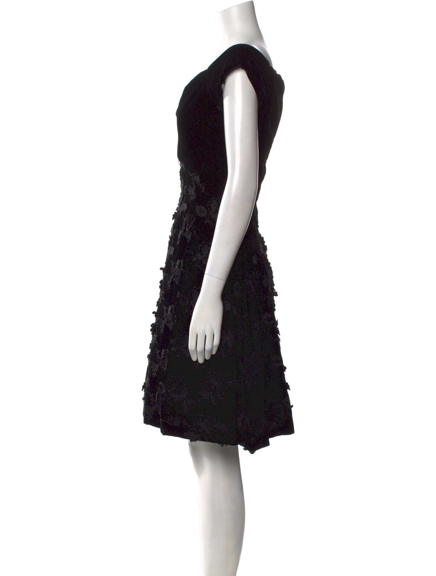 Arnold Scaasi Floral Print Mini Dress