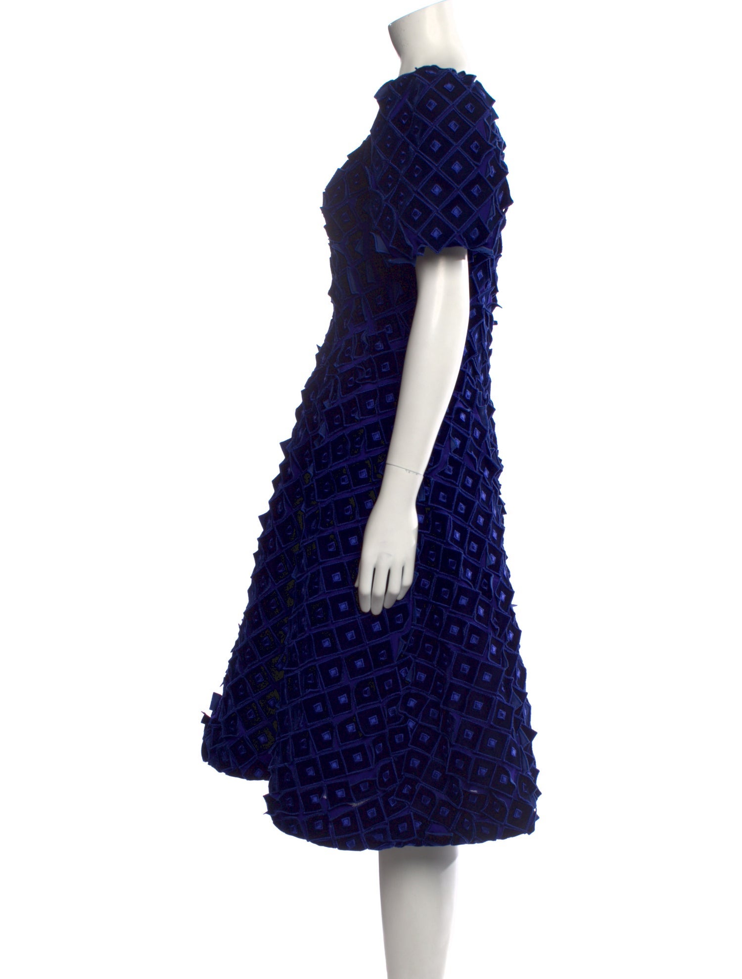 Arnold Scaasi Printed Midi Length Dress