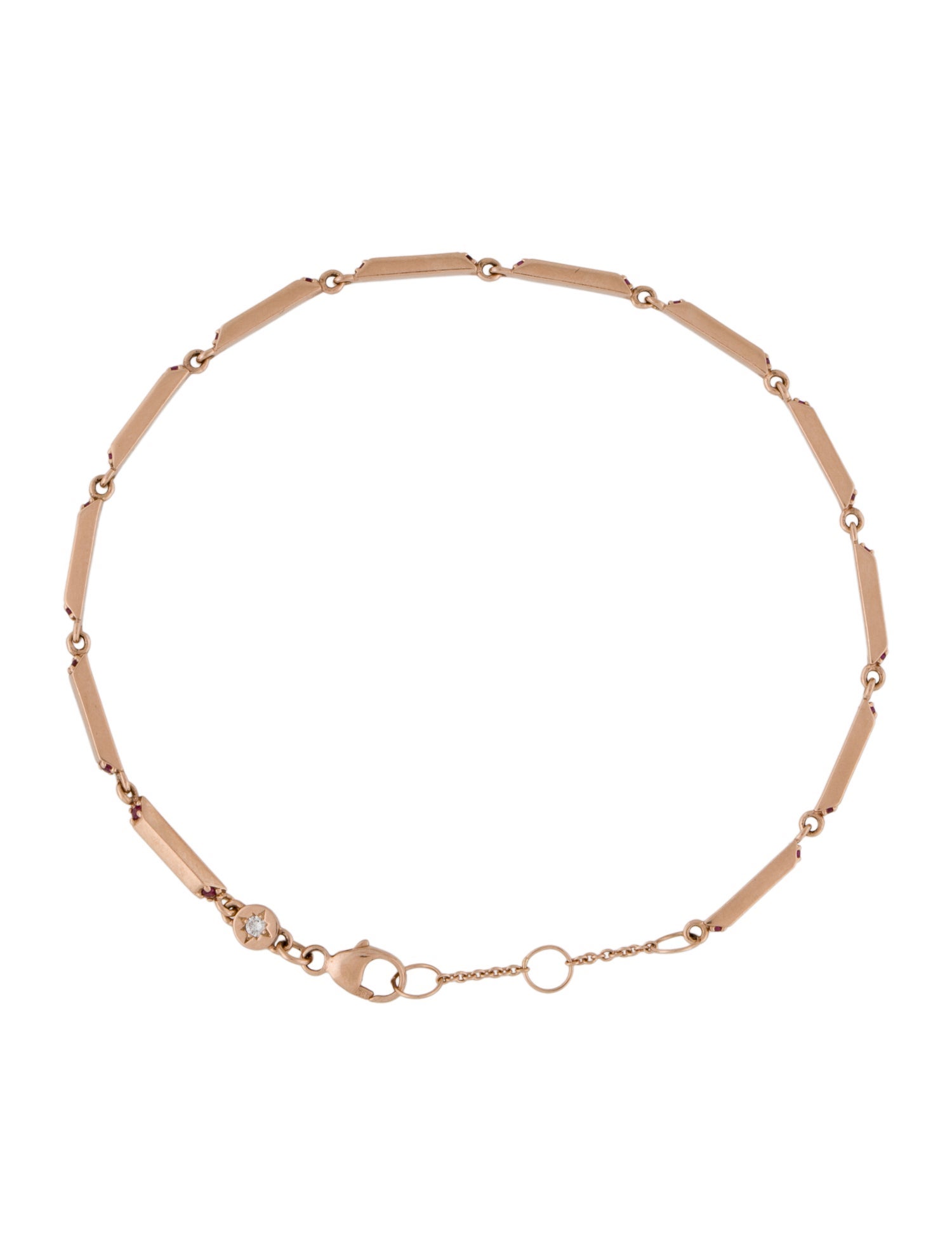 Astley Clarke 14K Synthetic Ruby Aubar Link Bracelet