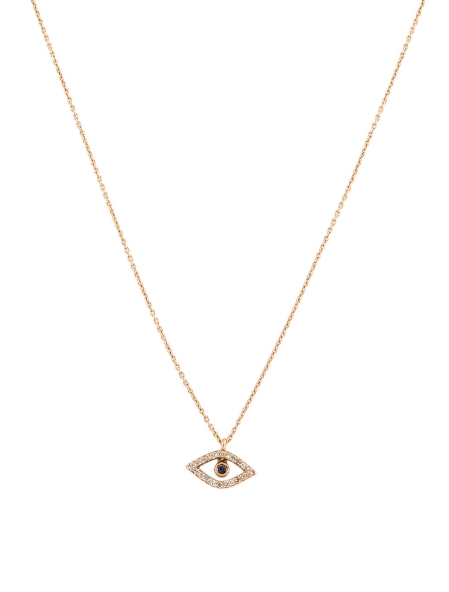Astley Clarke 14K Sapphire & Diamond Evil Eye Pendant Necklace