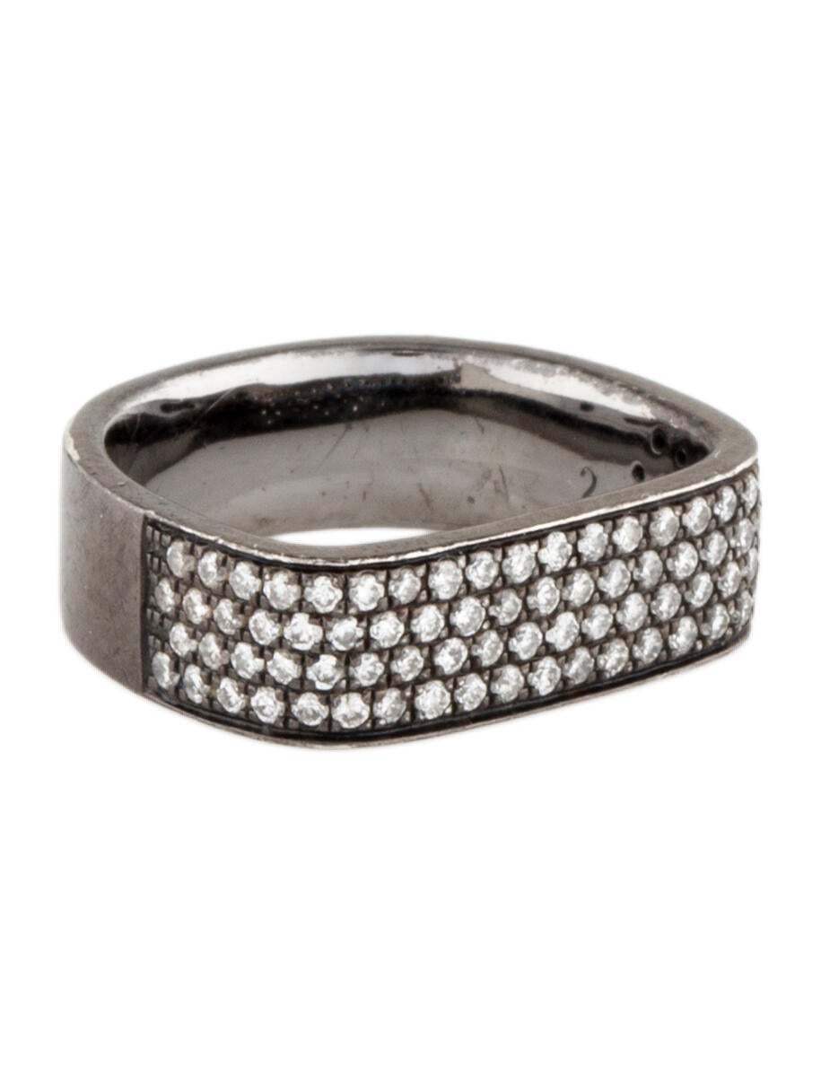 AS29 Diamond Pinky Ring Sterling Silver Band, Rings ASTWO20165