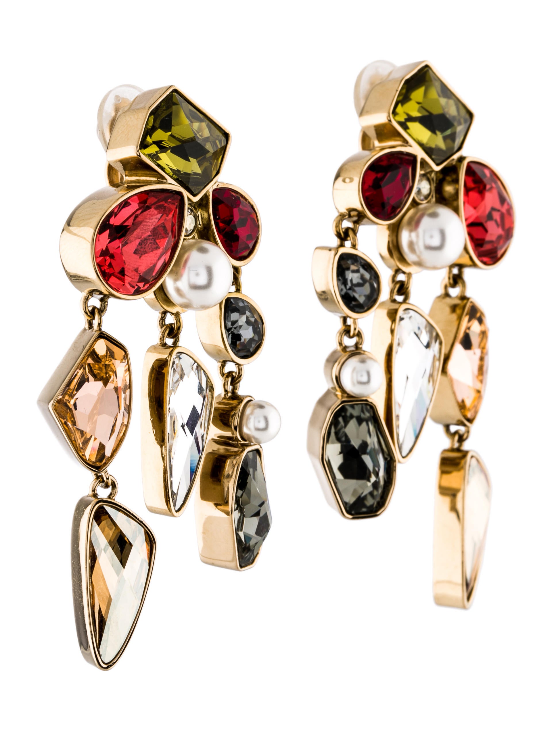 Atelier Swarovski Jason Wu Mosaic Drop Earrings - Clip-On