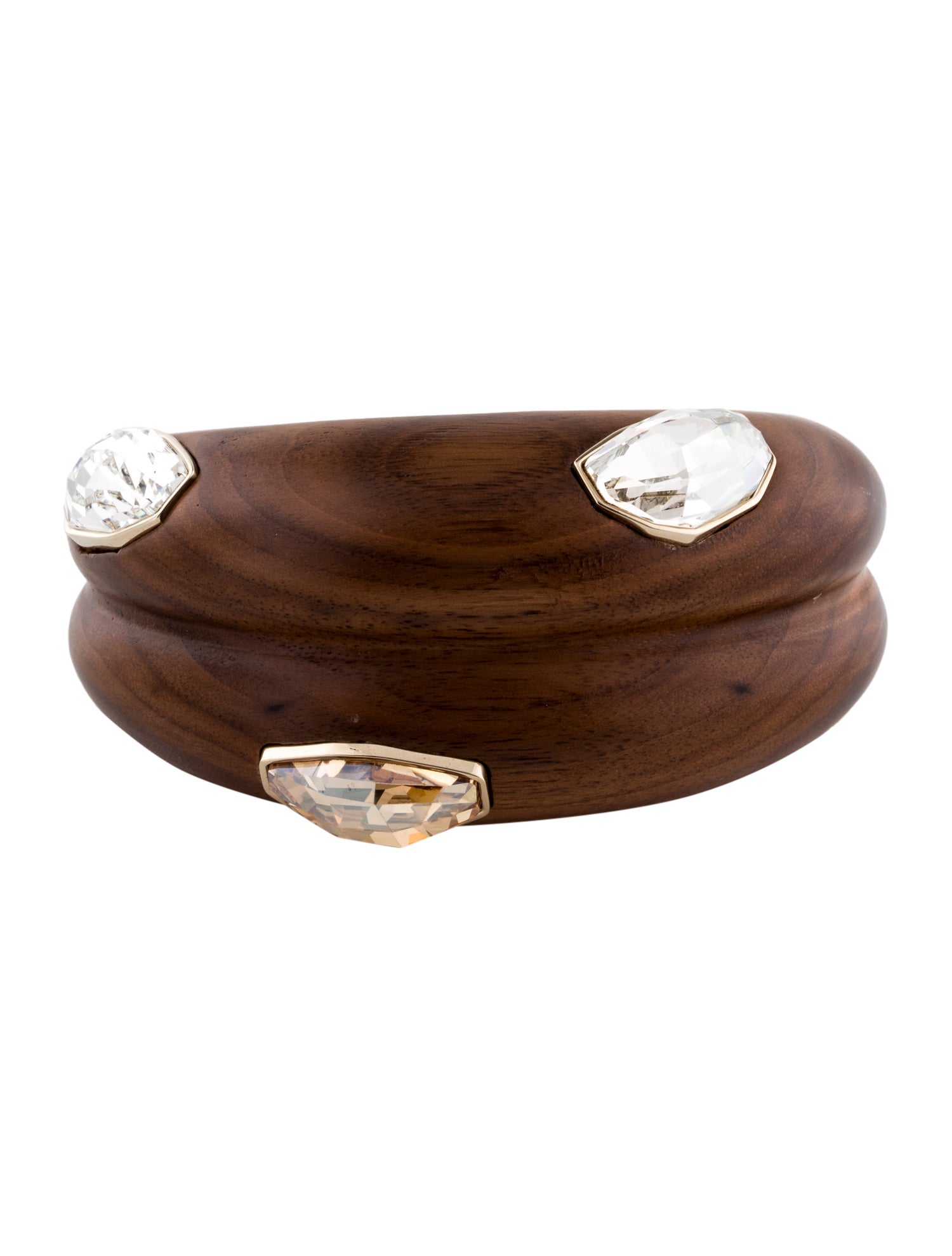 Atelier Swarovski x Fiona Kotur Crystal & Wood Large Cuff Bracelet