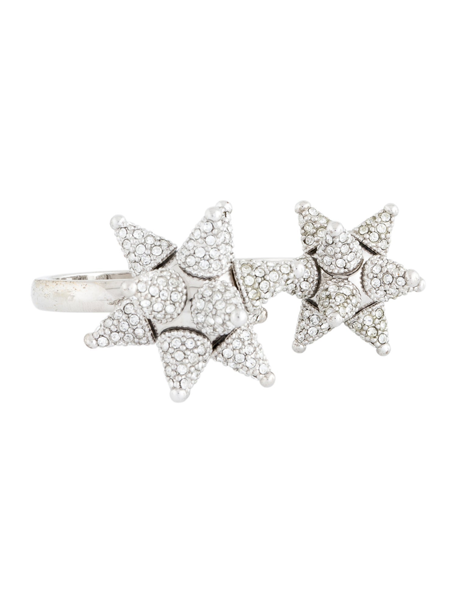 Atelier Swarovski Kalix Crystal Spike 2 Fingers Cocktail Ring