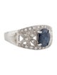 Atelier Swarovski Surface Diffused Sapphire & Crystal Cocktail Ring