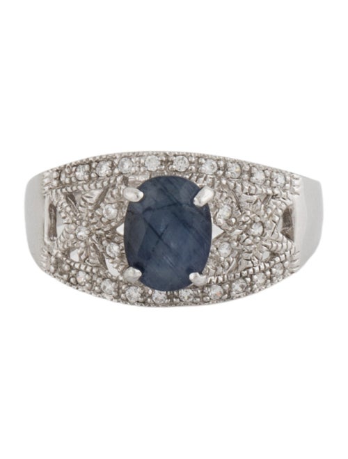 Atelier Swarovski Surface Diffused Sapphire & Crystal Cocktail Ring