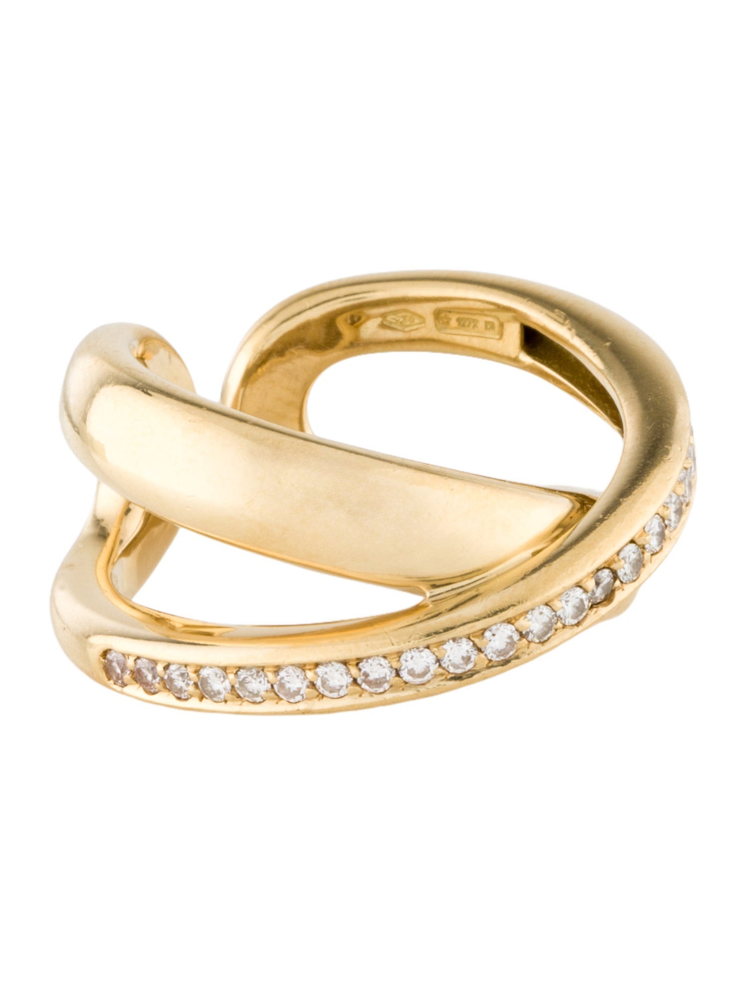 Antonini Gioielli 18K Diamond Crossover Ring