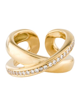 Antonini Gioielli 18K Diamond Crossover Ring