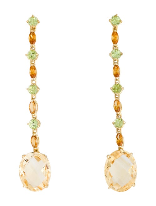 Antonini Gioielli 18K Citrine & Peridot Drop Earrings