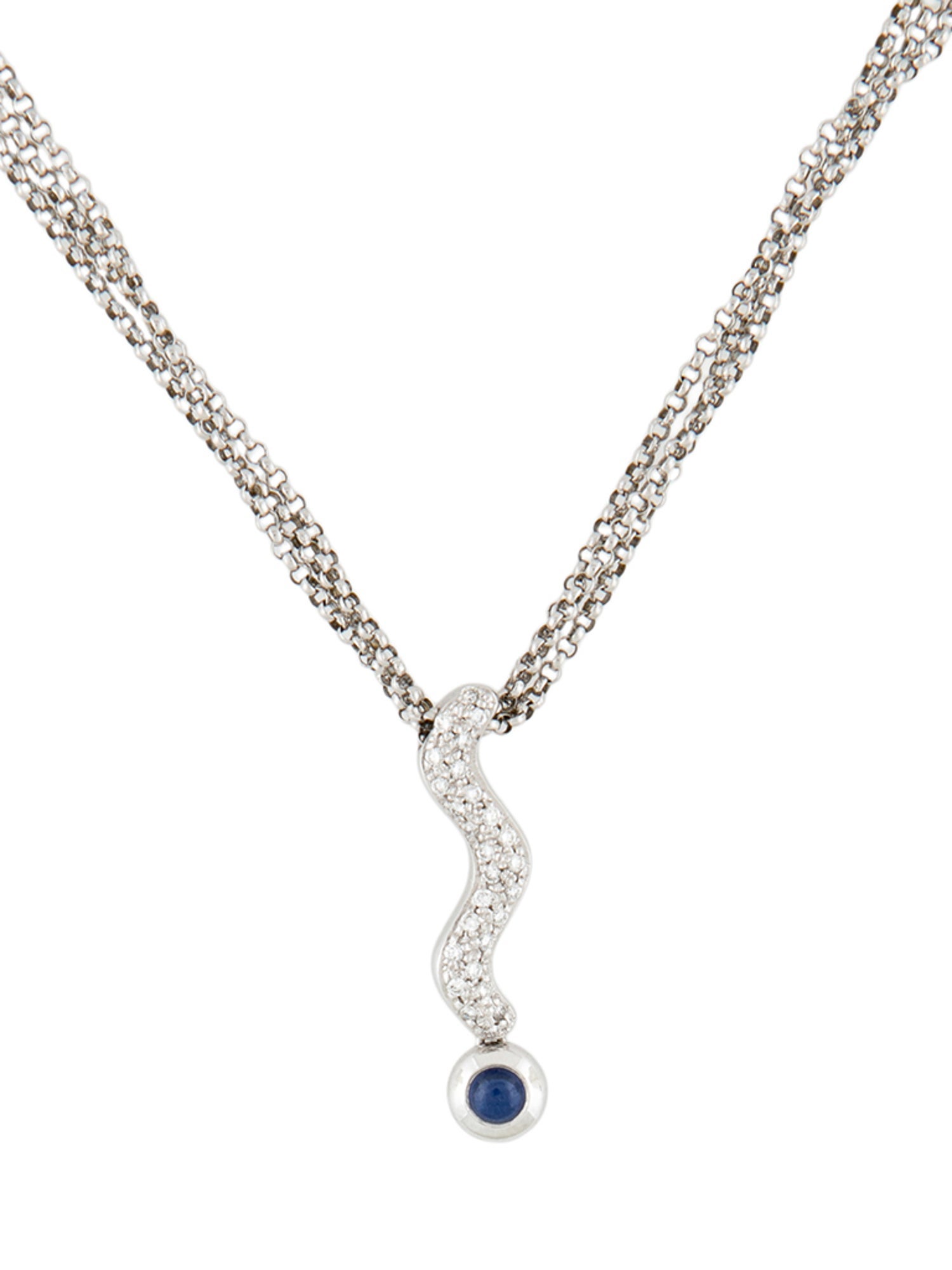 Antonini Gioielli 18K Sapphire & Diamond Pendant Necklace