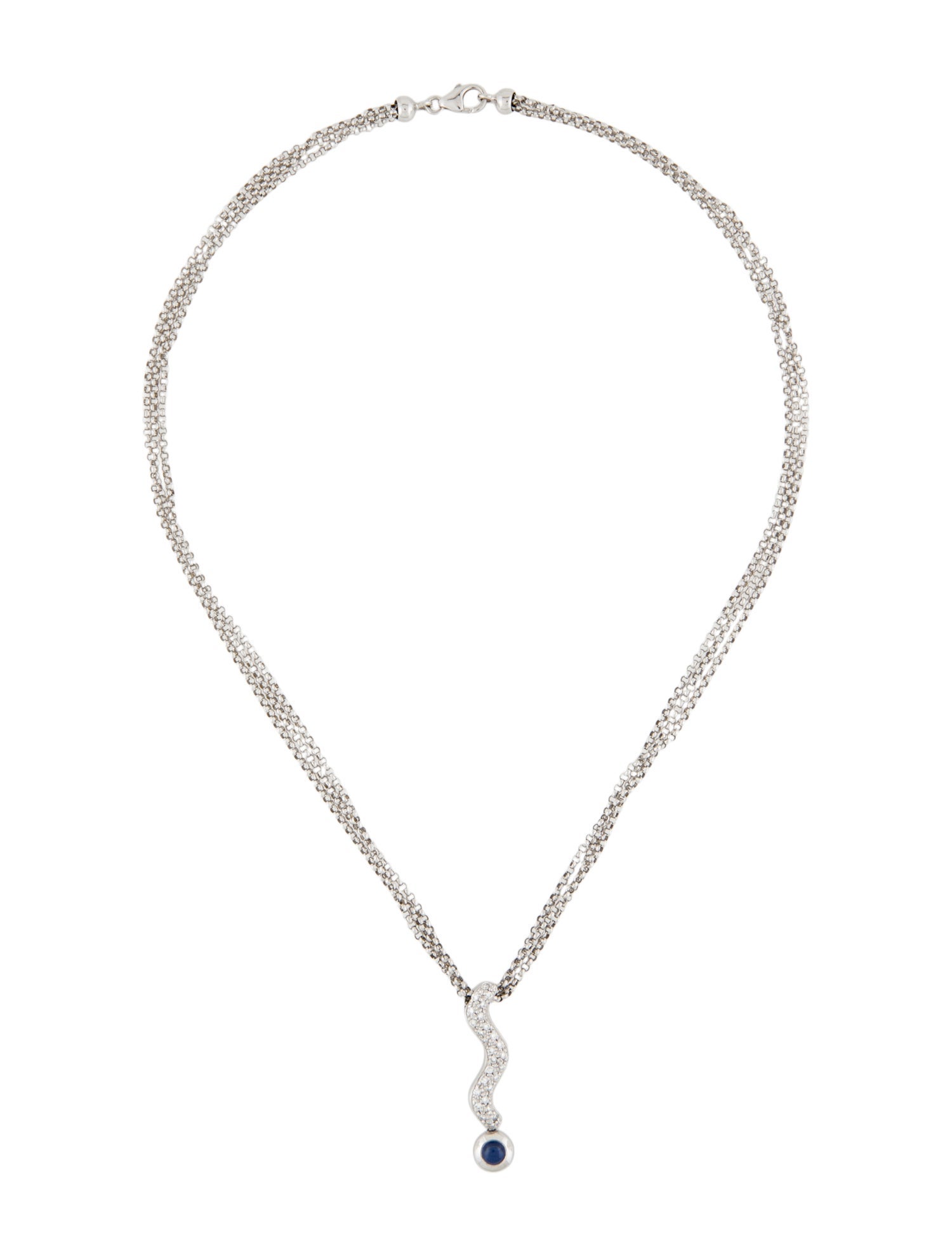 Antonini Gioielli 18K Sapphire & Diamond Pendant Necklace