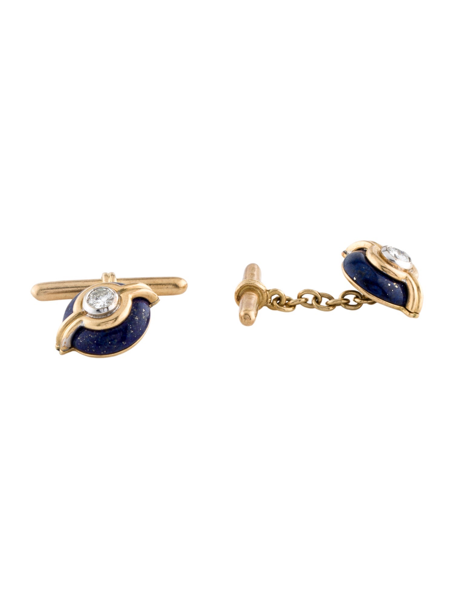 Antonini Gioielli 18K Diamond & Lapis Lazuli Cufflinks