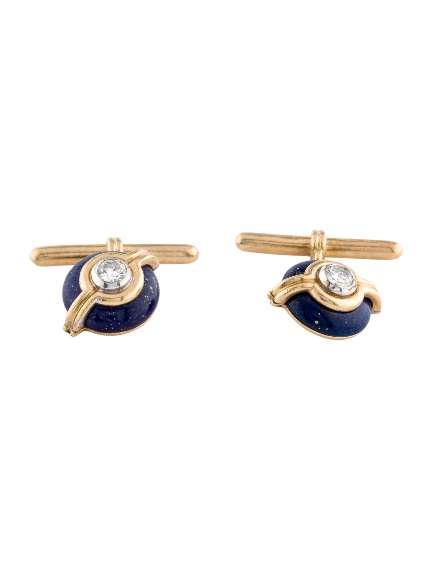 Antonini Gioielli 18K Diamond & Lapis Lazuli Cufflinks