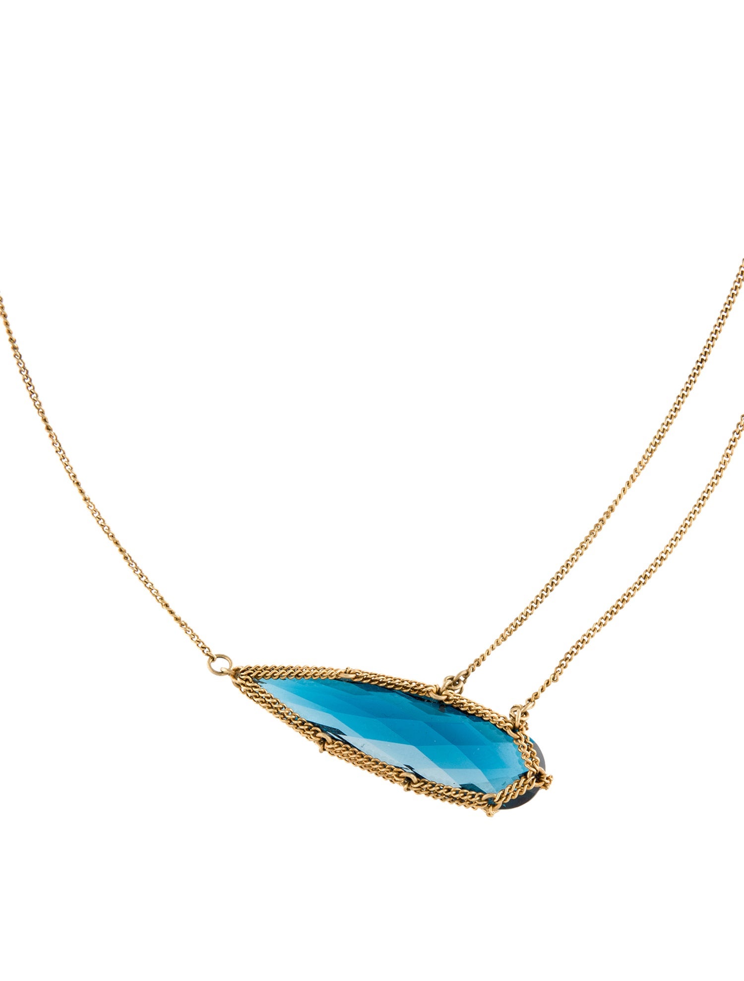 Anthony Nak 18K Topaz Pendant necklace