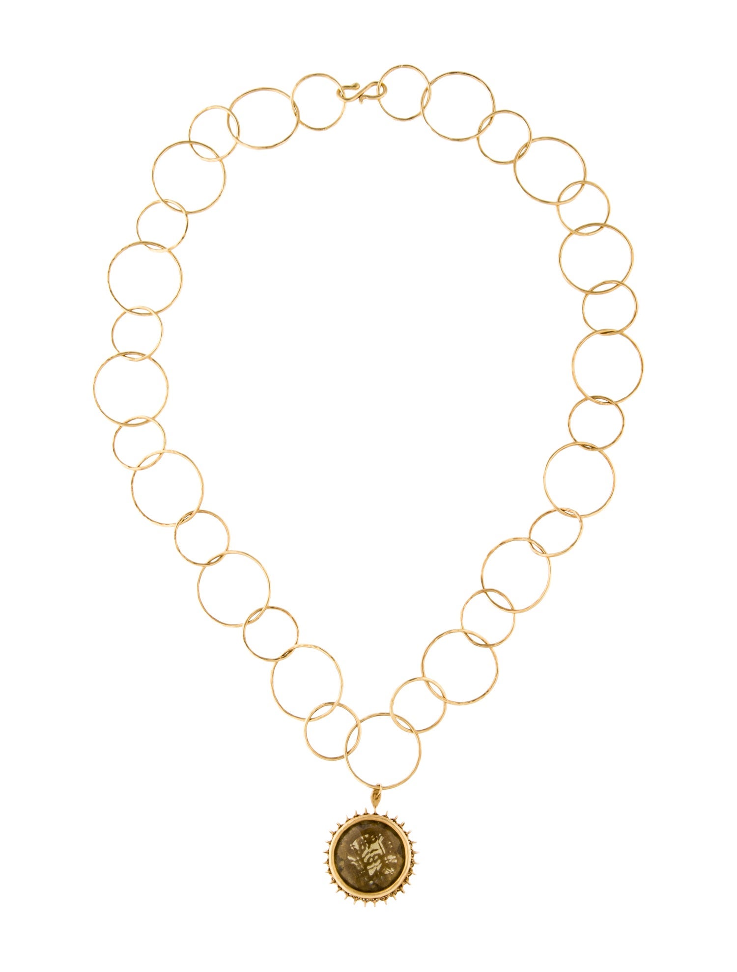 Anthony Nak 18K Citrine & Diamond Pendant Necklace