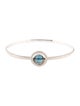 Anthony Nak 18K Topaz Rotating Station Bangle Bracelet