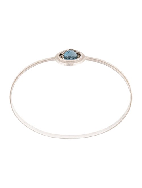 Anthony Nak 18K Topaz Rotating Station Bangle Bracelet