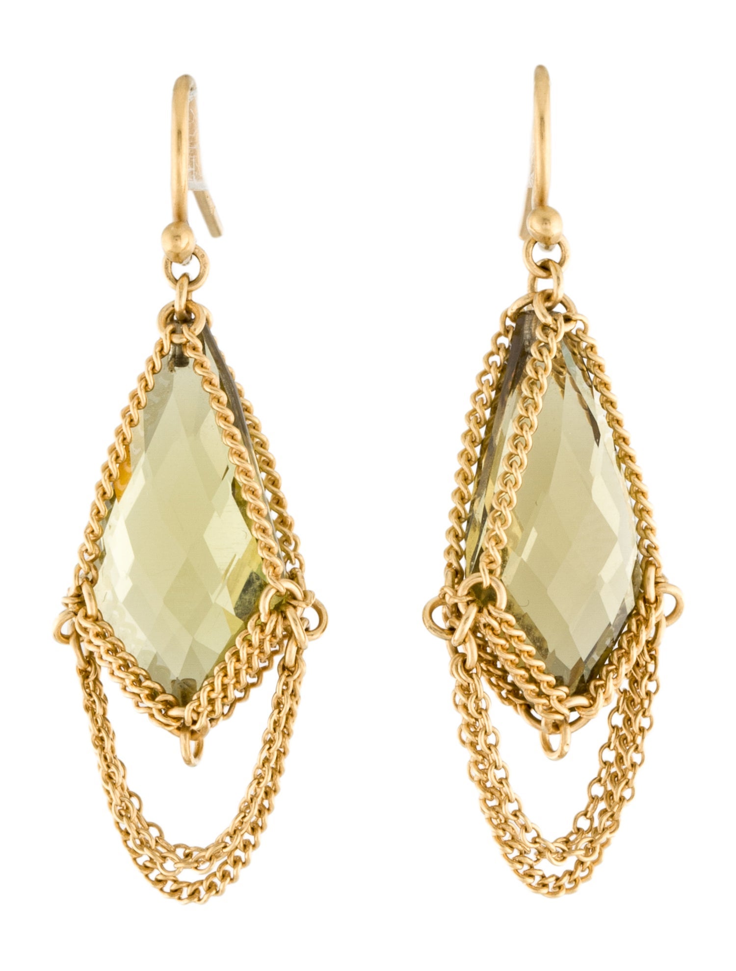 Anthony Nak 18K Citrine Drop Earrings