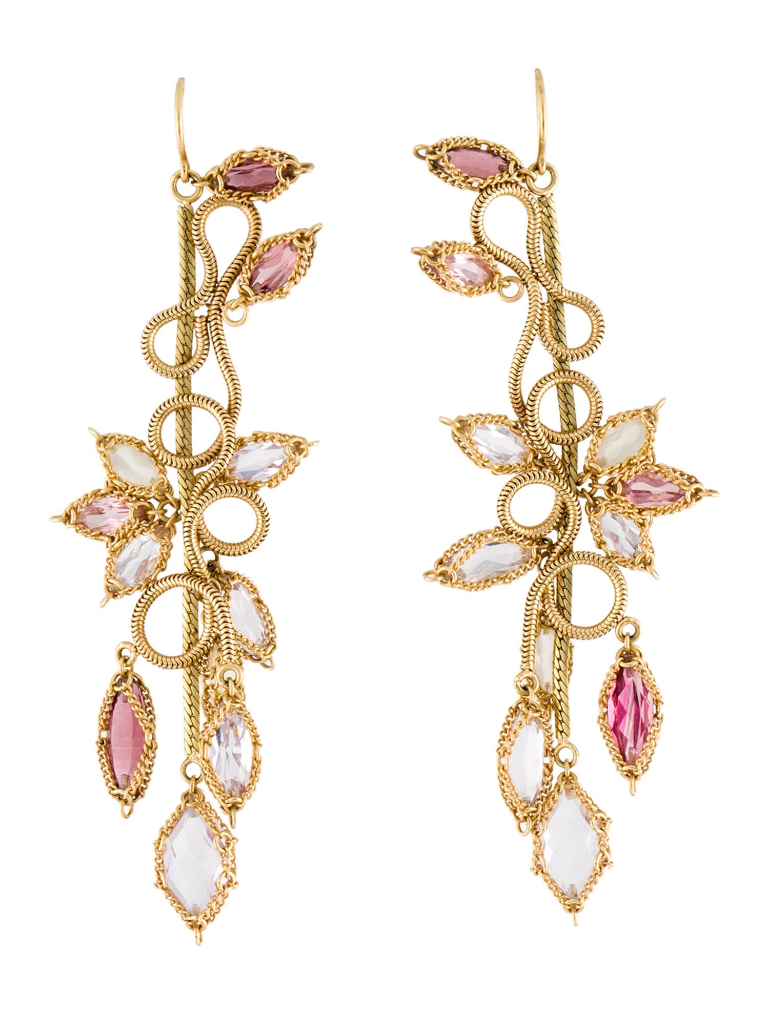 Anthony Nak 18K Multistone Drop Earrings