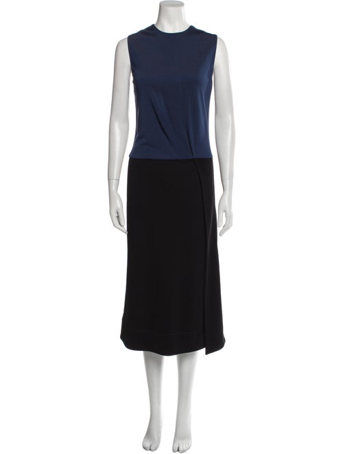 Atlein Colorblock Pattern Midi Length Dress