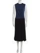 Atlein Colorblock Pattern Midi Length Dress