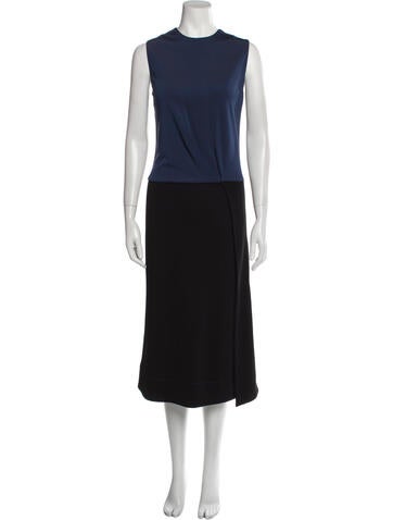 Atlein Dresses Colorblock Pattern Midi Length Dress Us8, Fr40 | M