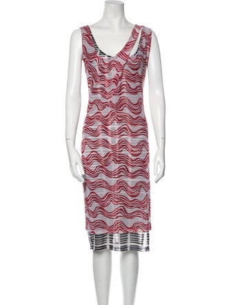 Atlein Printed Midi Length Dress