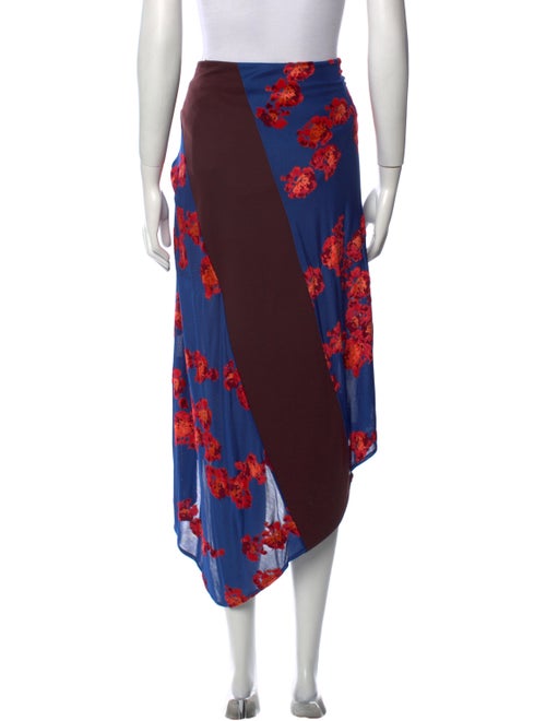 Atlein Floral Print Midi Length Skirt