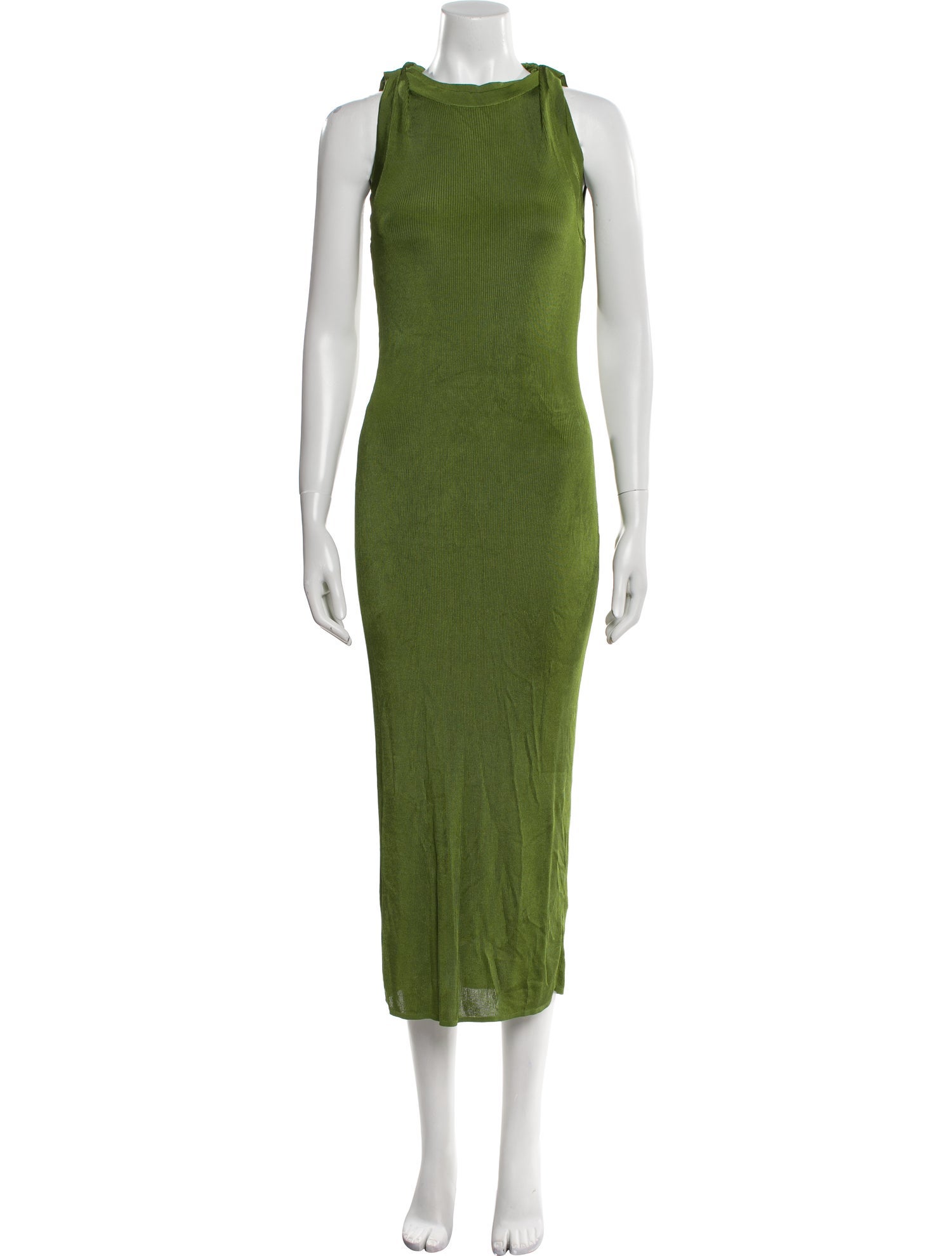 Atlein Bateau Neckline Long Dress