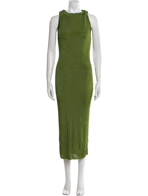 Atlein Bateau Neckline Long Dress