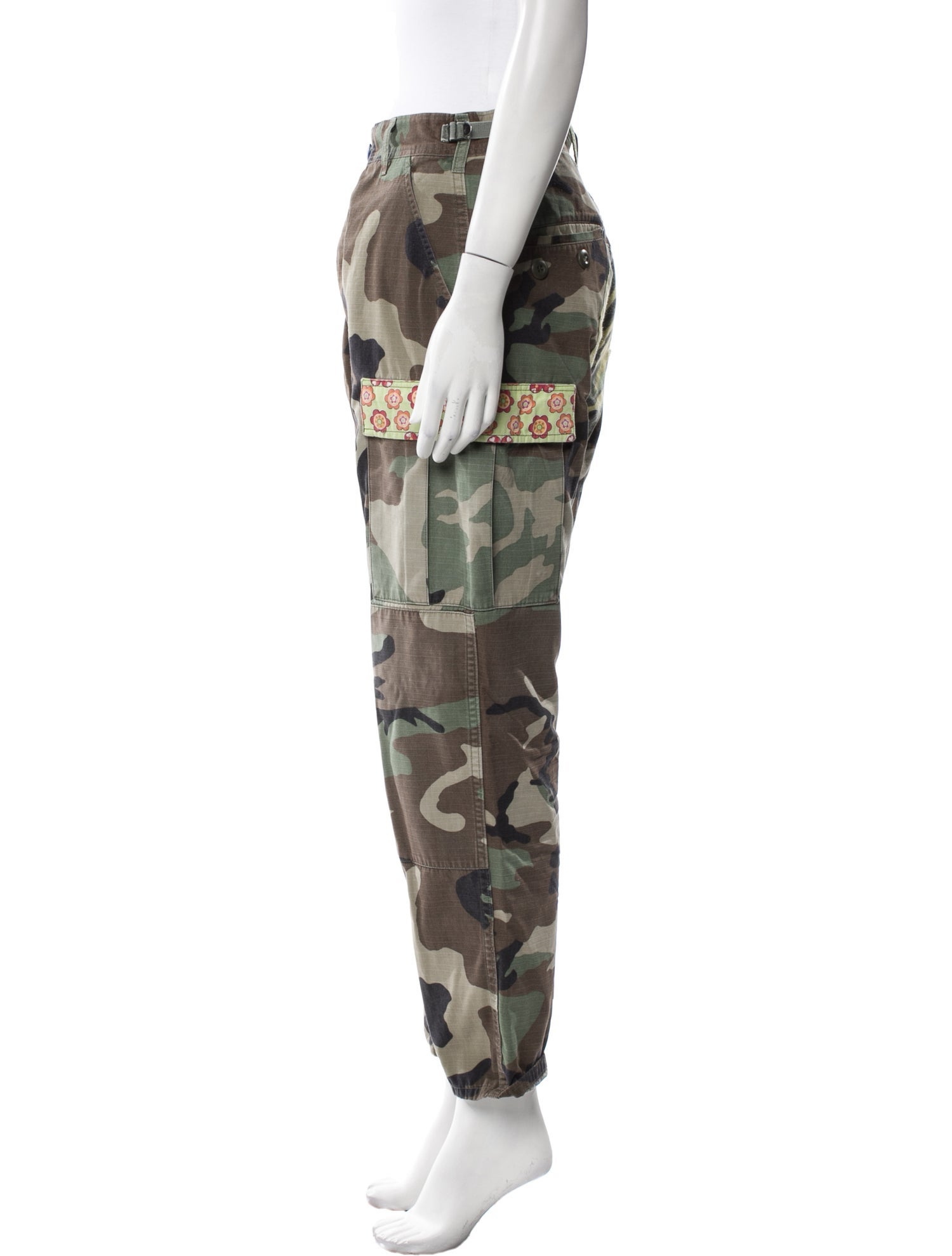 Atelier & Repairs Camouflage Print Skinny Leg Pants