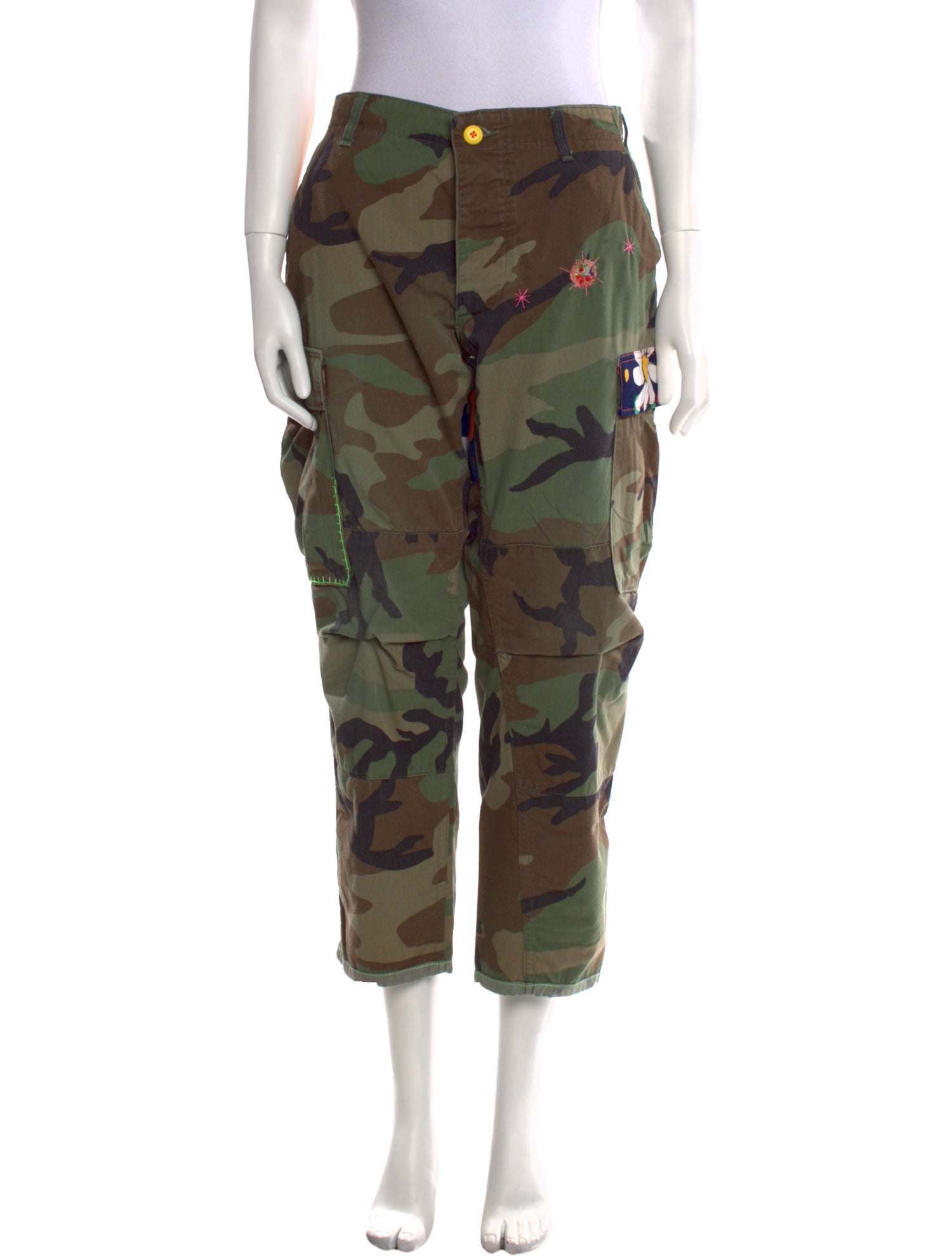 Atelier & Repairs Camouflage Print Straight Leg Pants