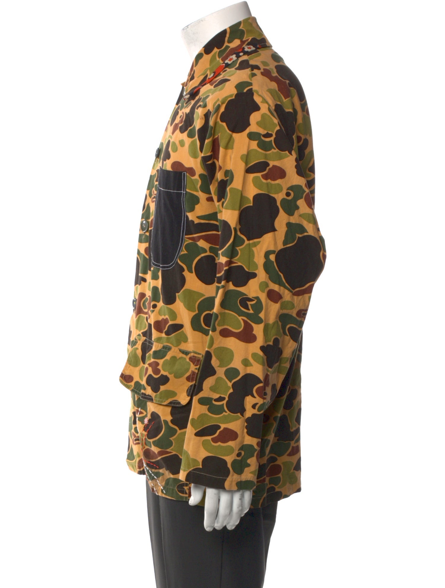 Atelier & Repairs Colorblock Pattern Long Sleeve Western Shirt