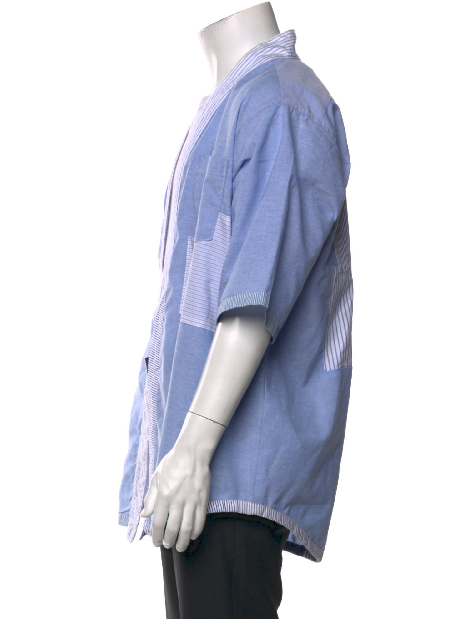 Atelier & Repairs Striped Three-Quarter Sleeve Shirt