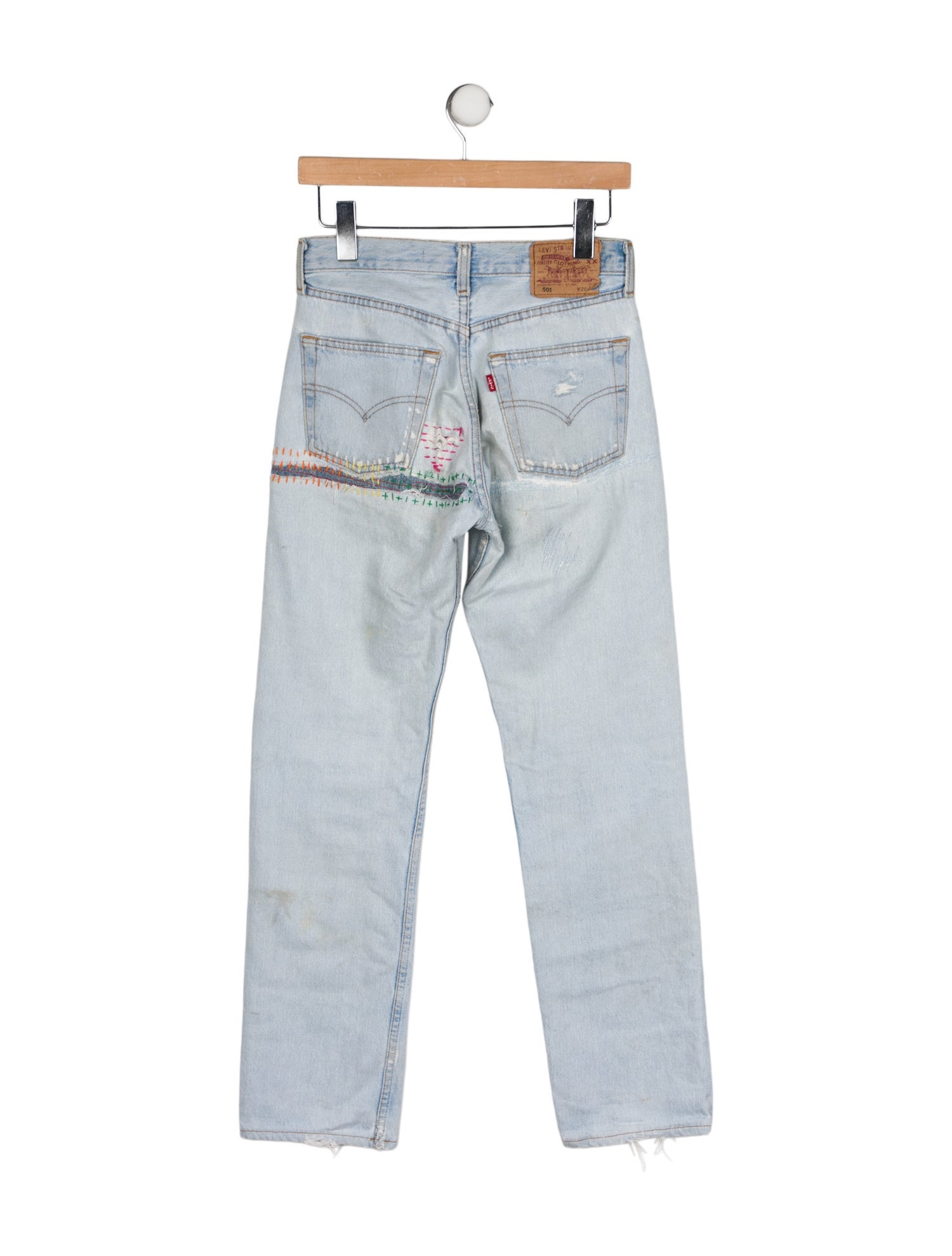 Atelier & Repairs Mid-Rise Straight Leg Jeans