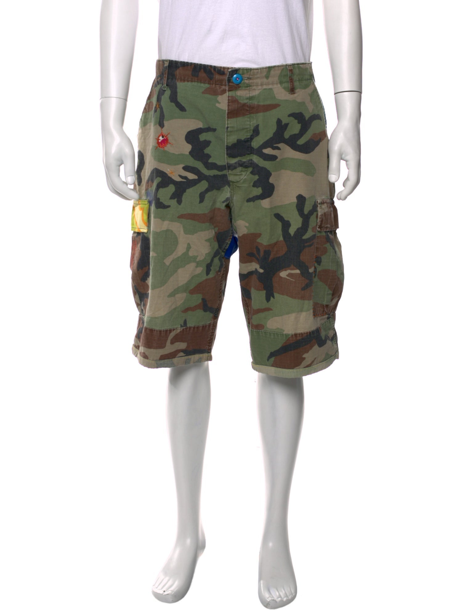 Atelier & Repairs Camouflage Print Cargo Shorts