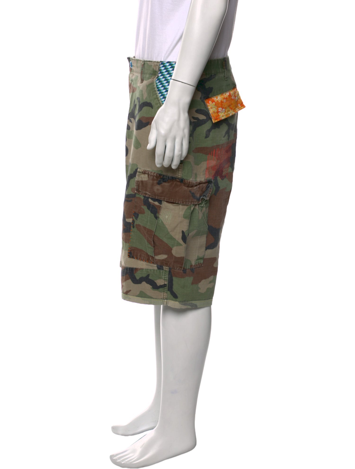 Atelier & Repairs Camouflage Print Cargo Shorts