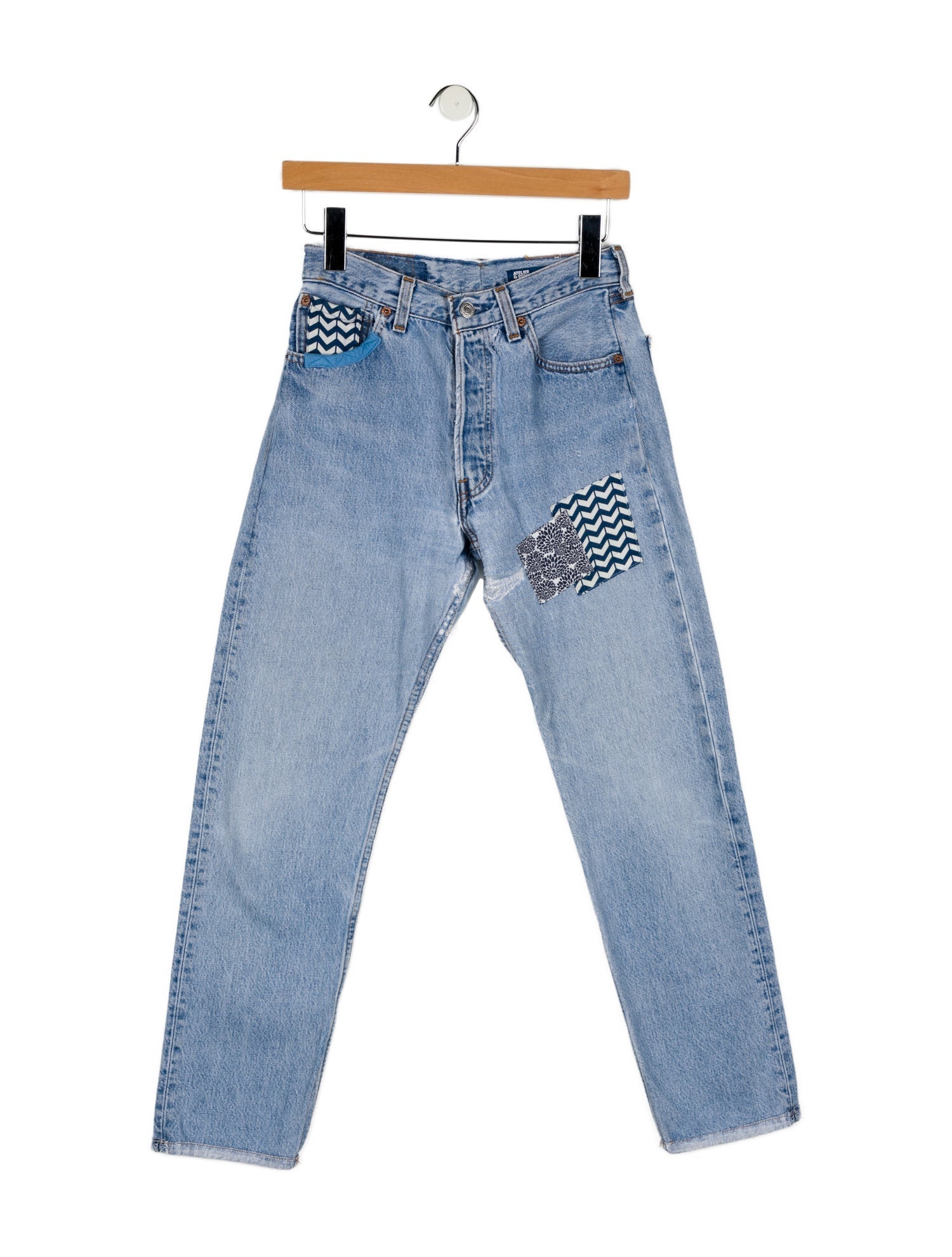 Atelier & Repairs Mid-Rise Straight Leg Jeans