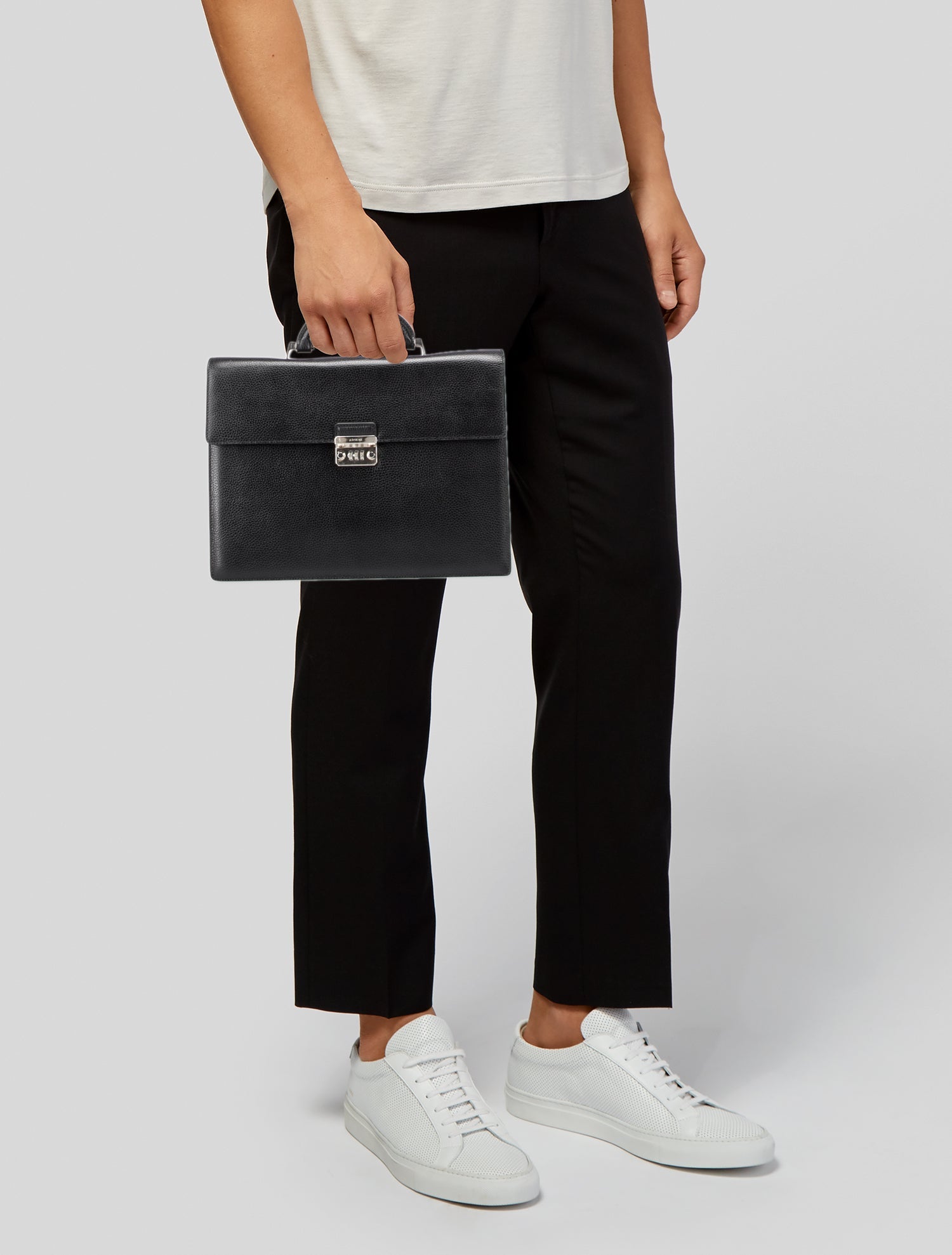 a.testoni Leather Briefcase