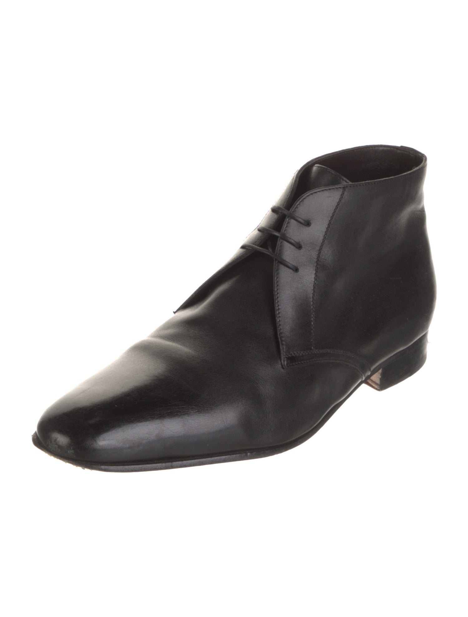 a.testoni Leather Lace-Up Boots