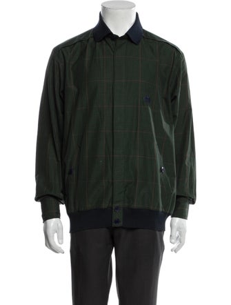 a.testoni Plaid Print Utility Jacket